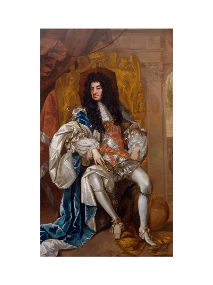 King charles ii portrait print (art print, small, no frame)