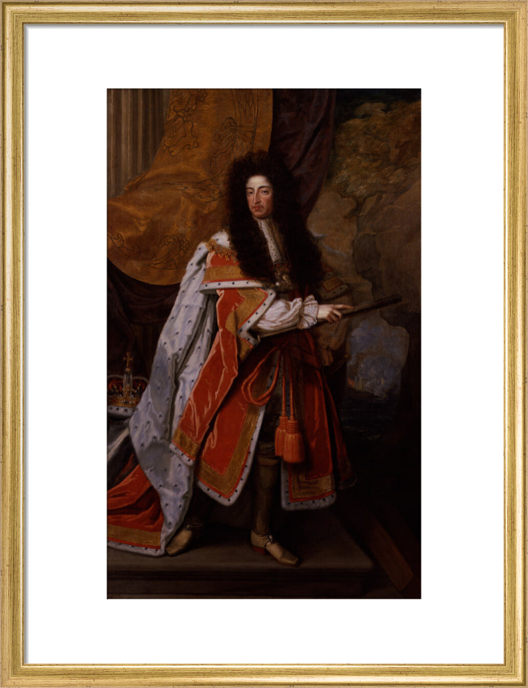 King william iii portrait print (art print, medium, gold frame)