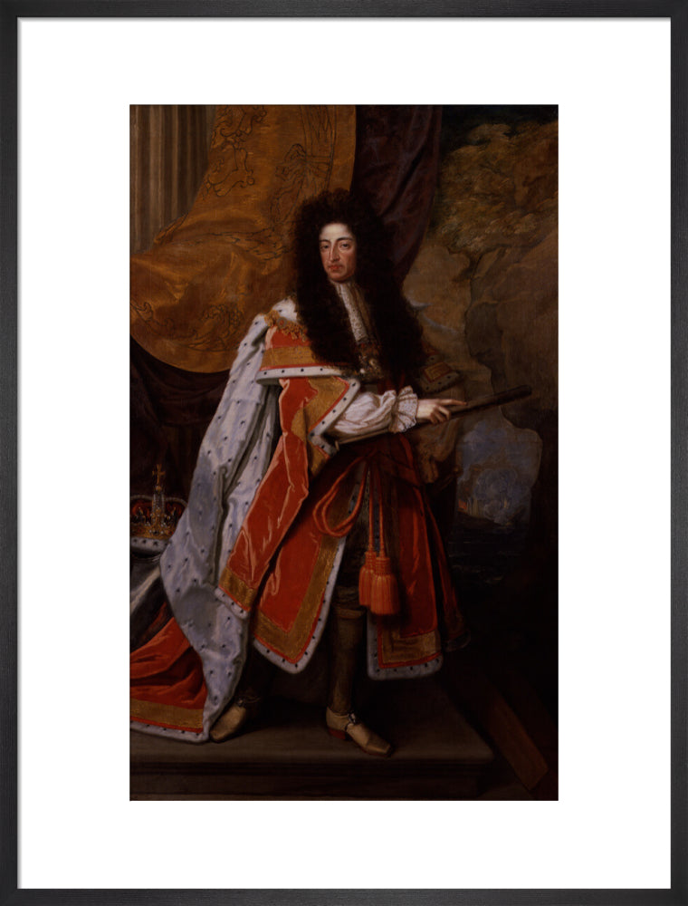 King william iii portrait print (art print, large, black frame)