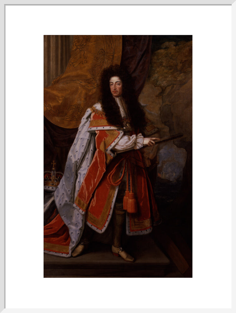 King william iii portrait print (art print, extra large, white frame)