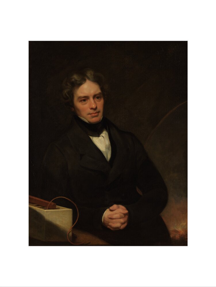 Michael faraday portrait print (art print, medium, no frame)