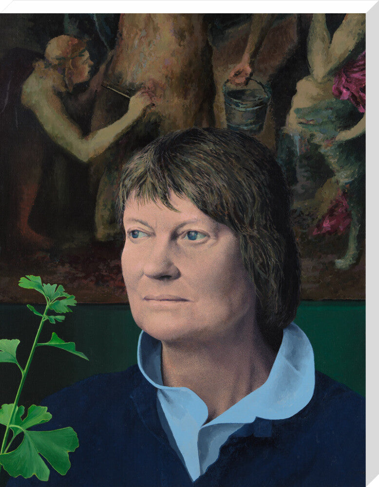 Iris murdoch portrait print (stretched canvas, extra large, no frame)