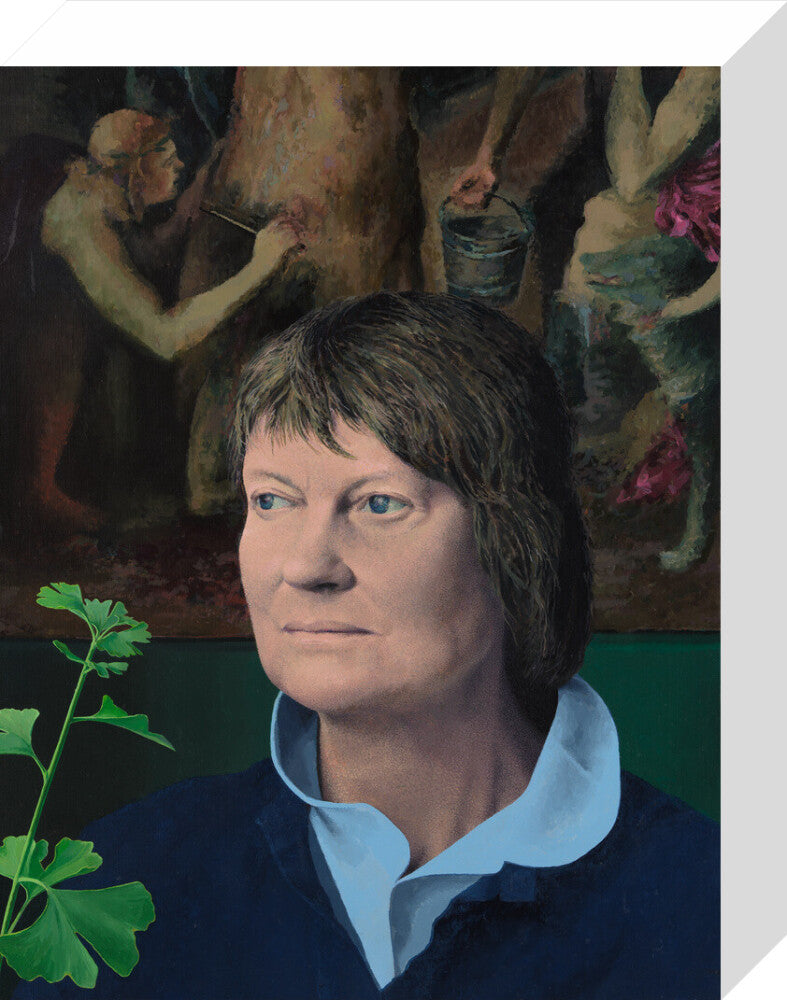 Iris murdoch portrait print (stretched canvas, small, no frame)