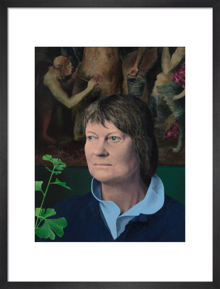Iris murdoch portrait print (art print, medium, black frame)