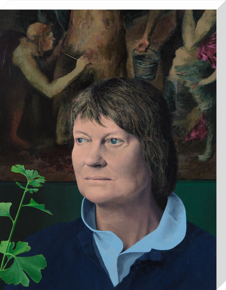 Iris murdoch portrait print (stretched canvas, large, no frame)