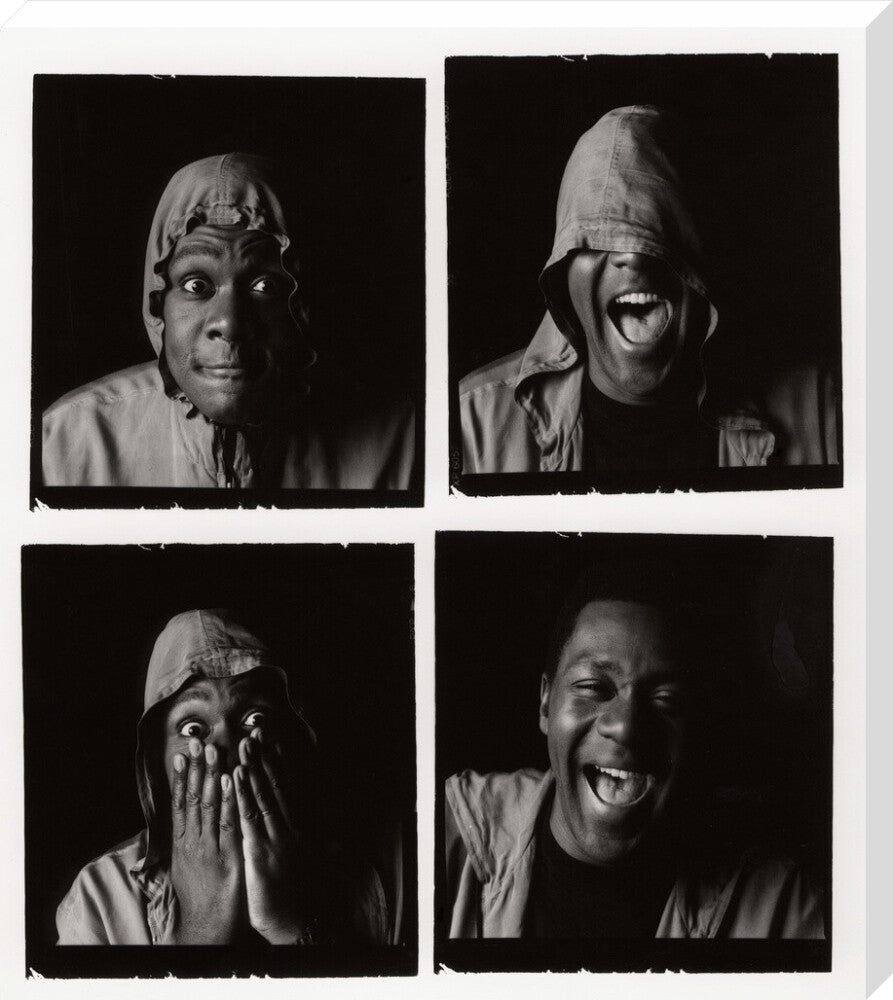 Lenny henry portrait print (stretched canvas, extra large, no frame)