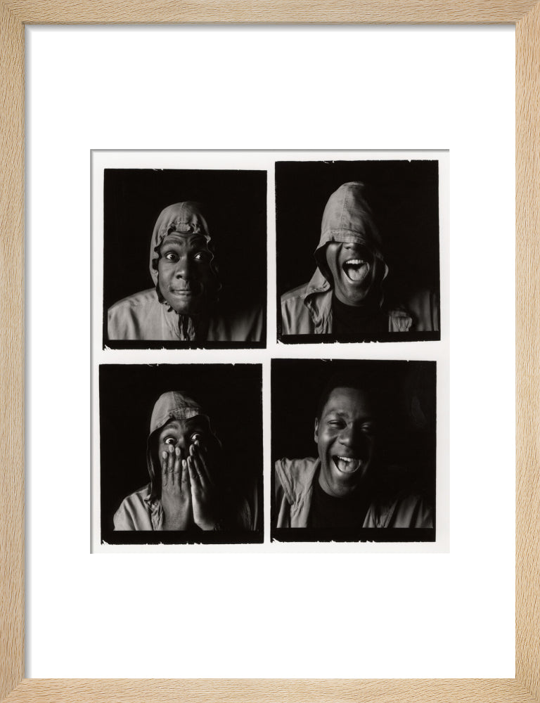 Lenny henry portrait print (art print, small, natural frame)