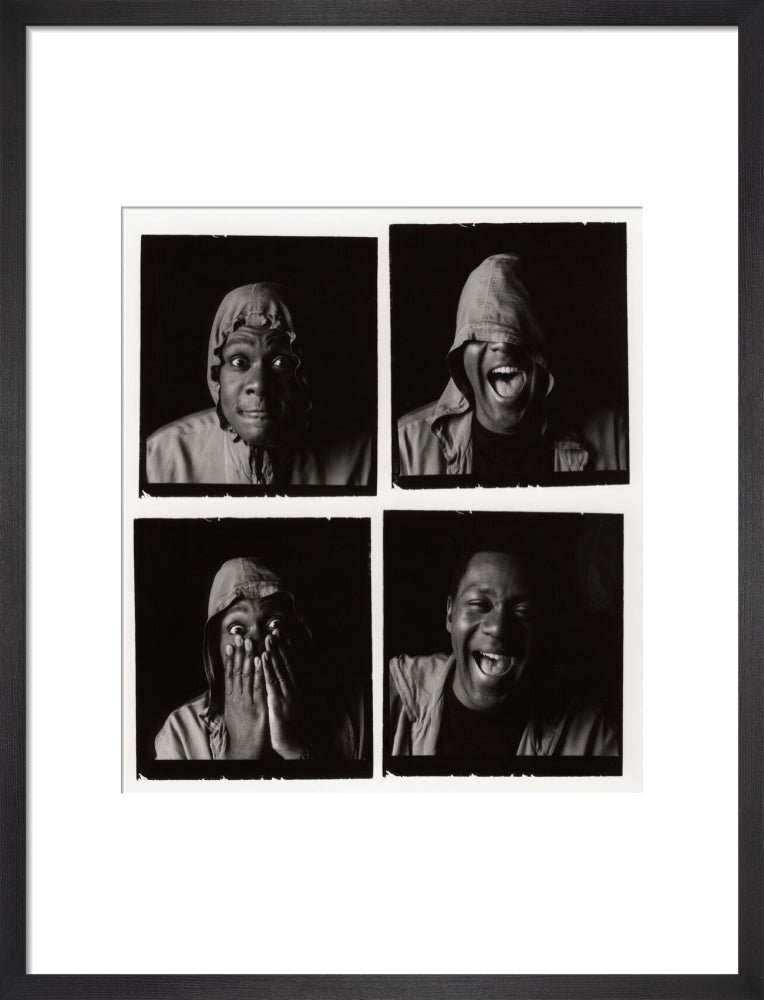 Lenny henry portrait print (art print, medium, black frame)