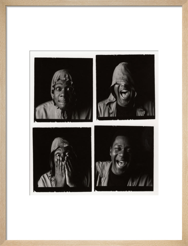 Lenny henry portrait print (art print, medium, natural frame)