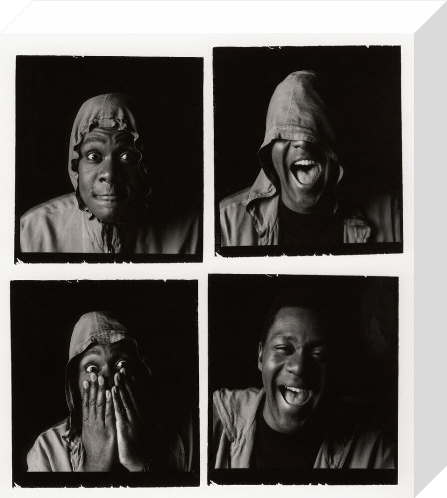 Lenny henry portrait print (stretched canvas, small, no frame)