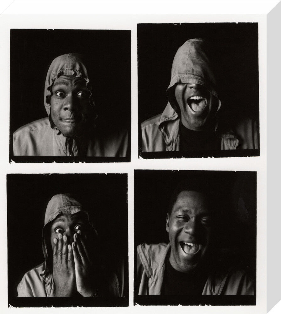 Lenny henry portrait print (stretched canvas, medium, no frame)