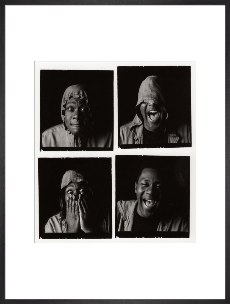 Lenny henry portrait print (art print, extra large, black frame)