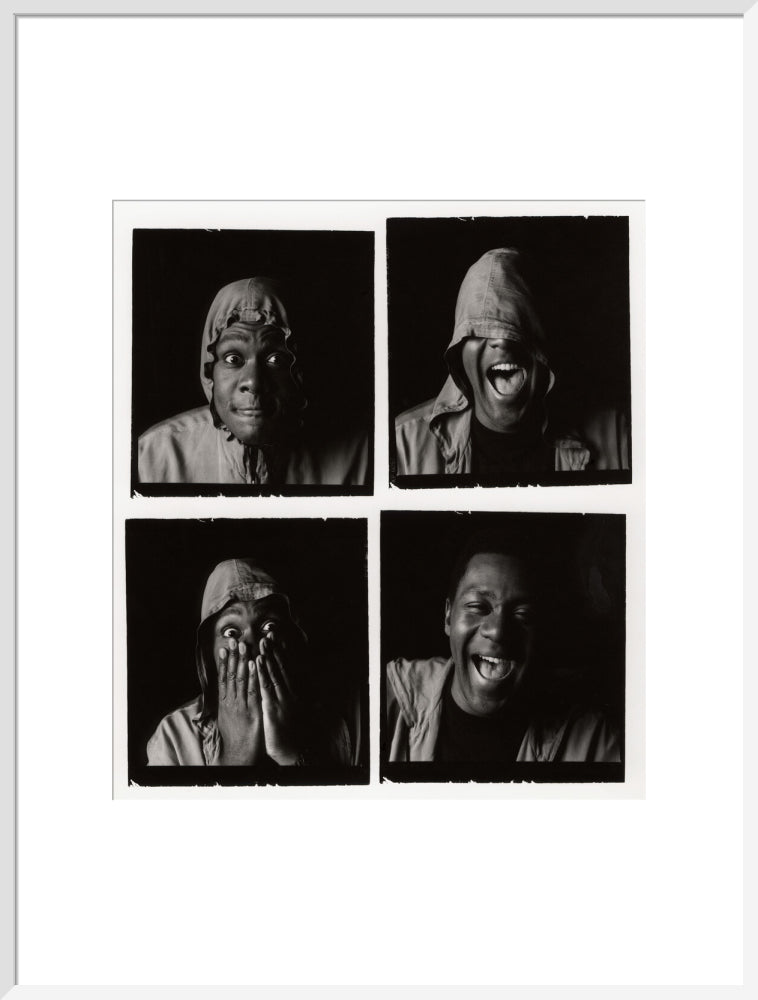 Lenny henry portrait print (art print, extra large, white frame)