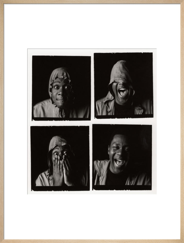 Lenny henry portrait print (art print, extra large, natural frame)