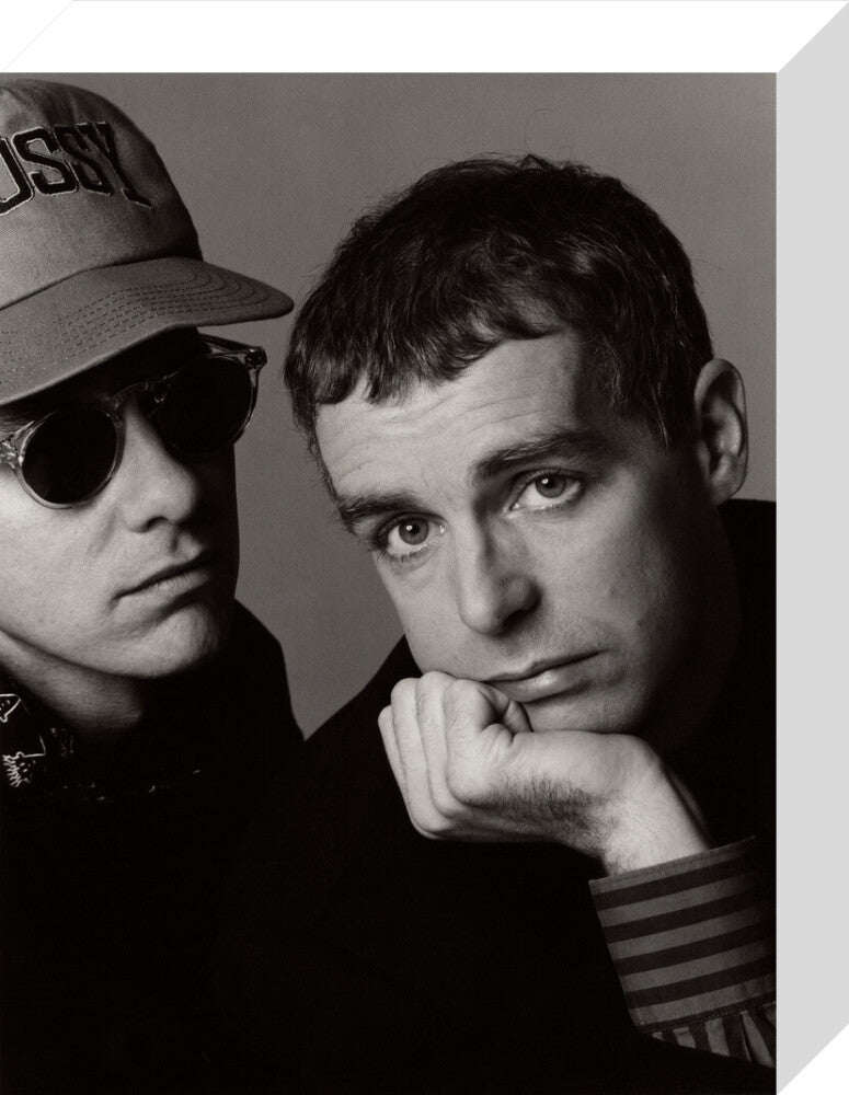 Pet shop boys (chris lowe; neil tennant) portrait print (stretched canvas, small, no frame)