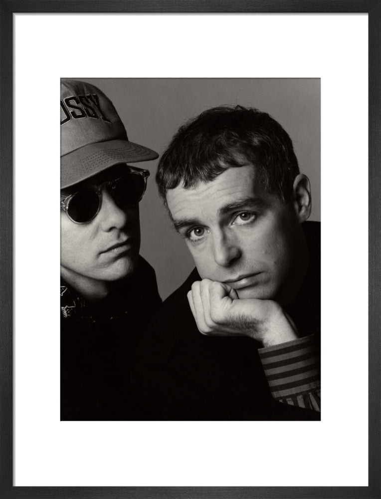 Pet shop boys (chris lowe; neil tennant) portrait print (art print, medium, black frame)
