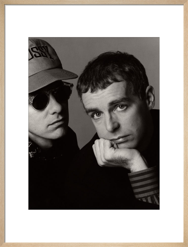 Pet shop boys (chris lowe; neil tennant) portrait print (art print, large, natural frame)