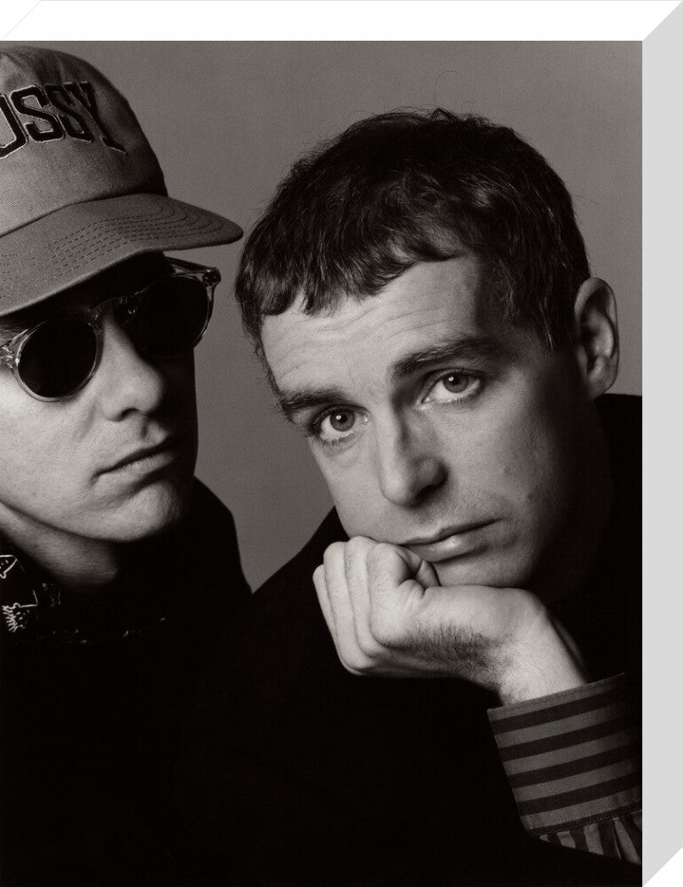 Pet shop boys (chris lowe; neil tennant) portrait print (stretched canvas, medium, no frame)
