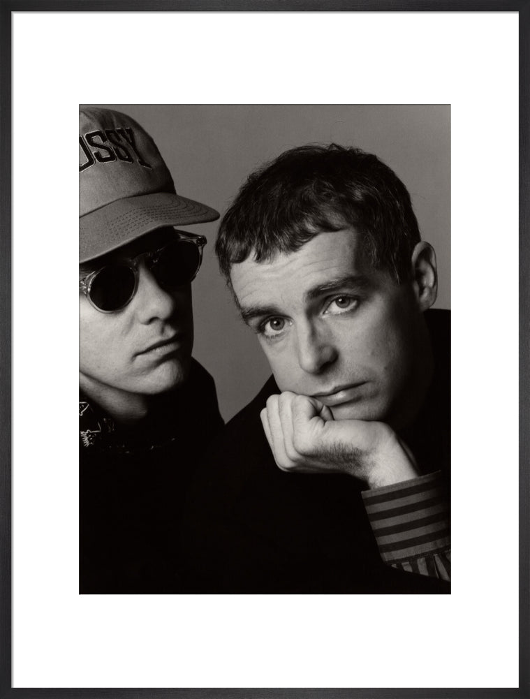 Pet shop boys (chris lowe; neil tennant) portrait print (art print, extra large, black frame)