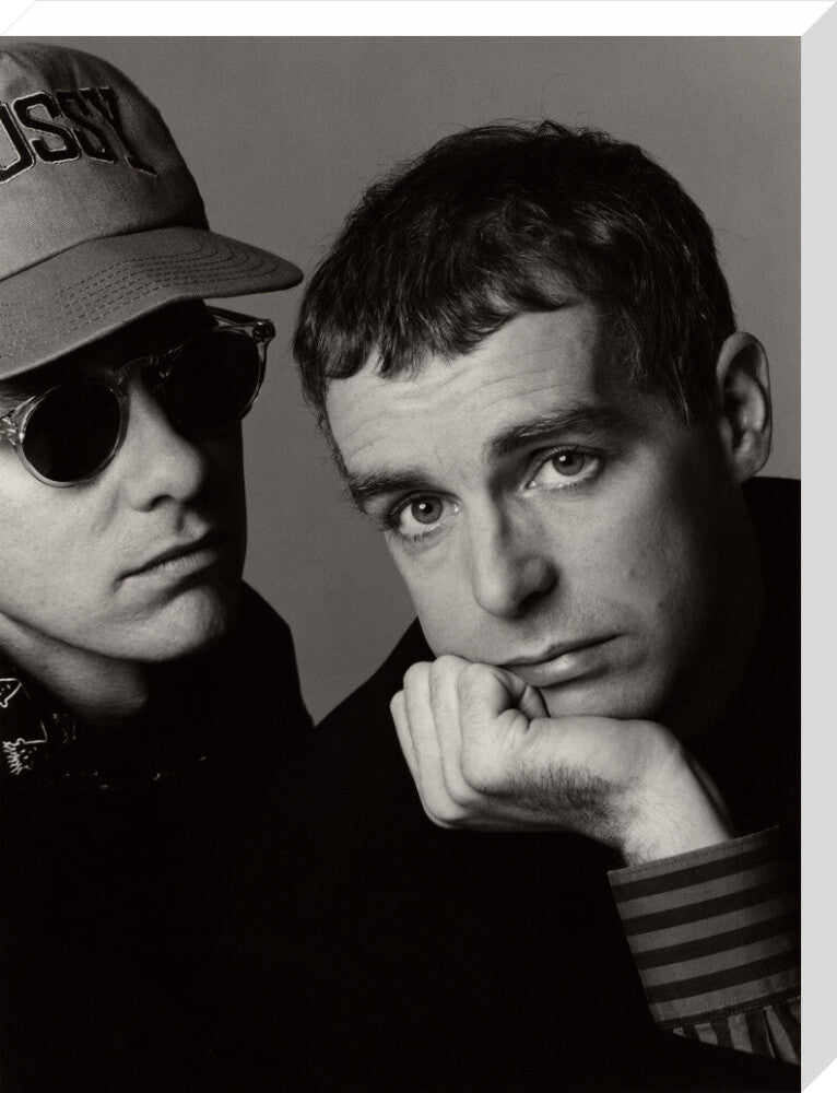 Pet shop boys (chris lowe; neil tennant) portrait print (stretched canvas, large, no frame)