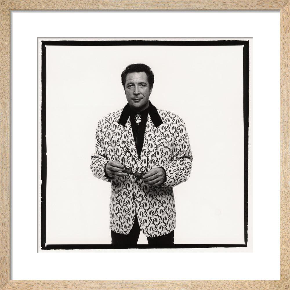 Tom jones portrait print (art print, small, natural frame)