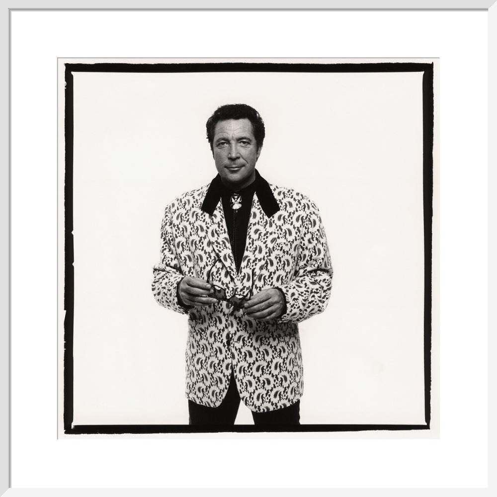 Tom jones portrait print (art print, large, white frame)