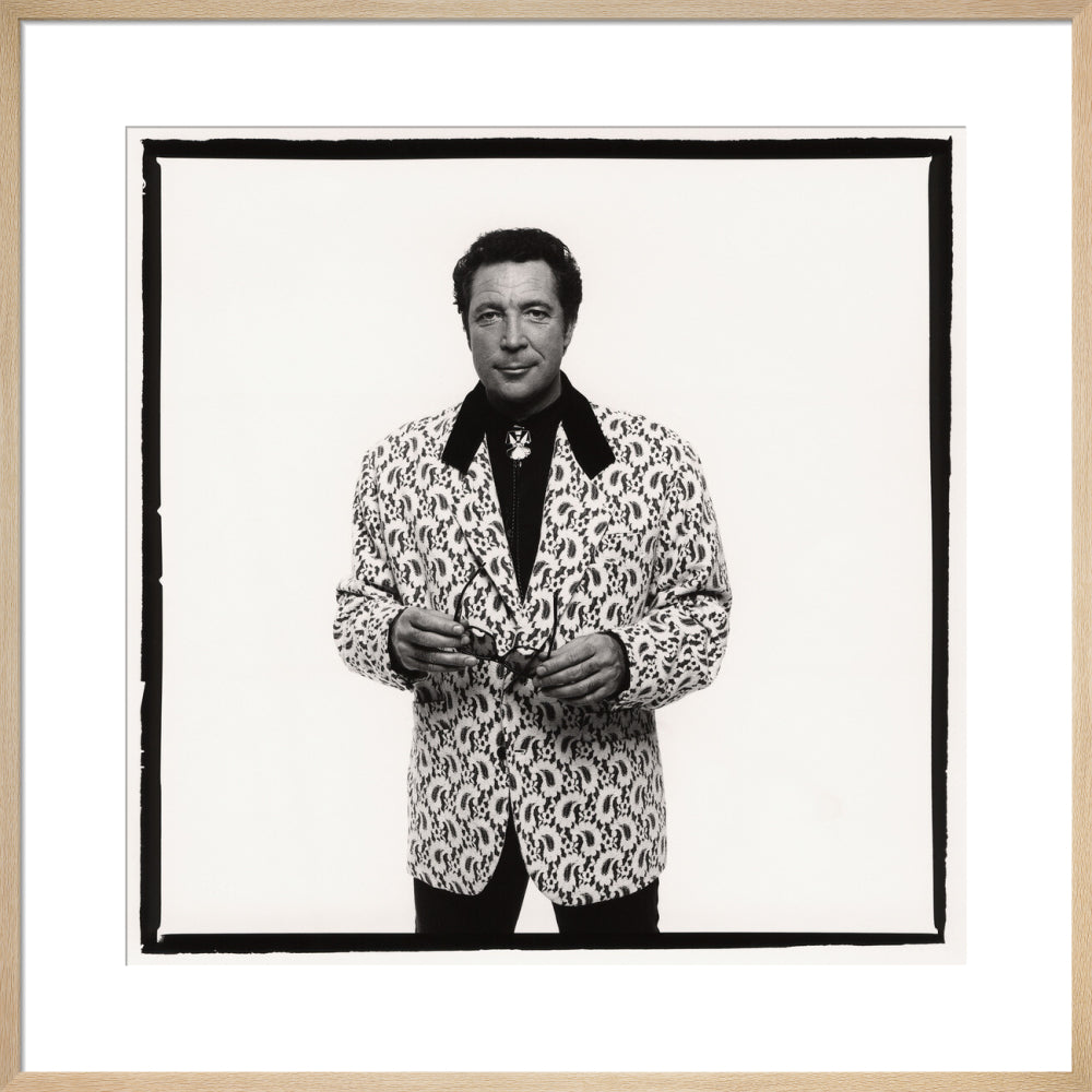 Tom jones portrait print (art print, large, natural frame)