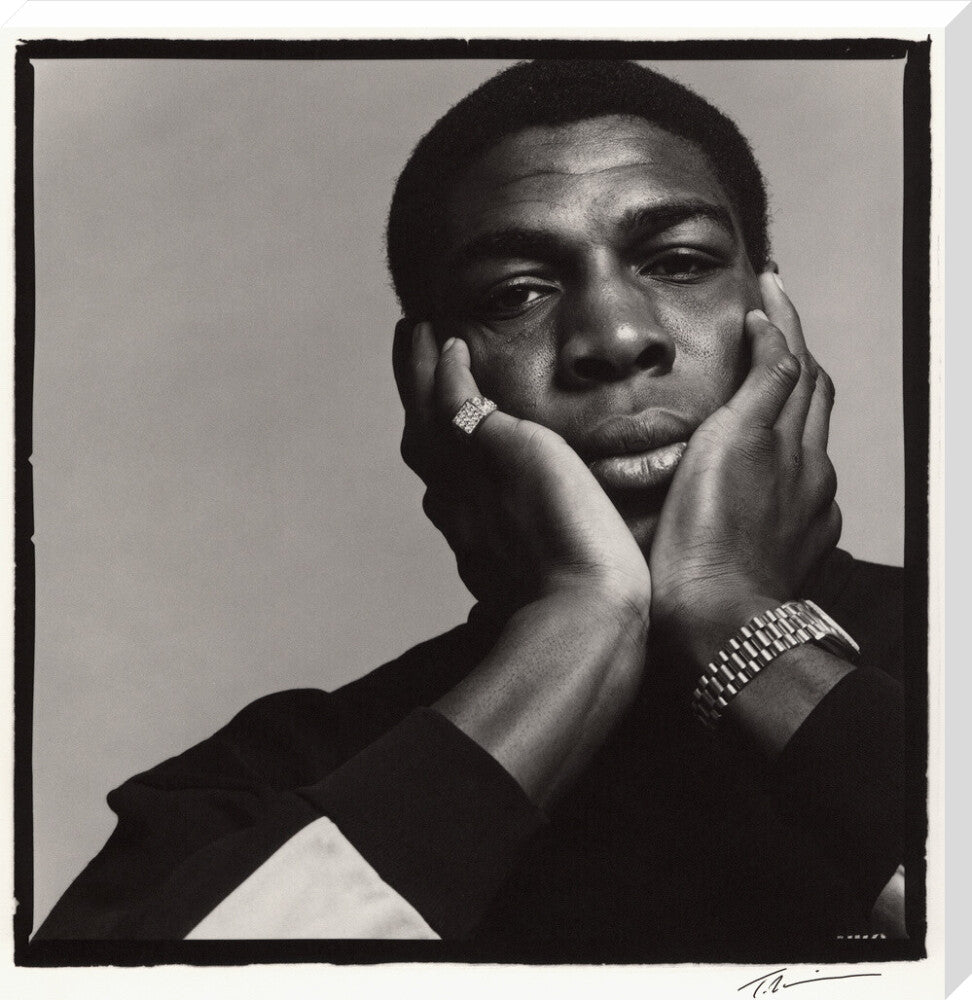 Frank bruno portrait print (stretched canvas, extra large, no frame)