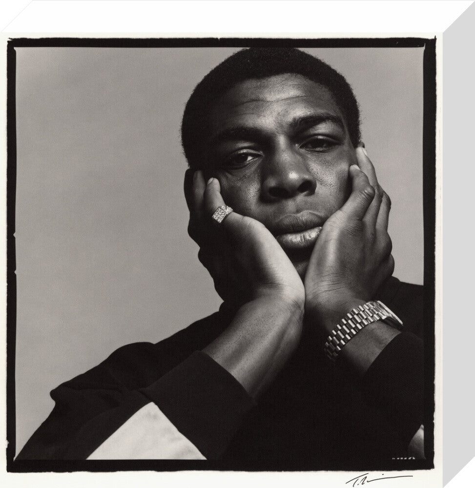 Frank bruno portrait print (stretched canvas, small, no frame)