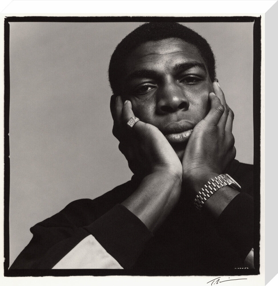 Frank bruno portrait print (stretched canvas, medium, no frame)
