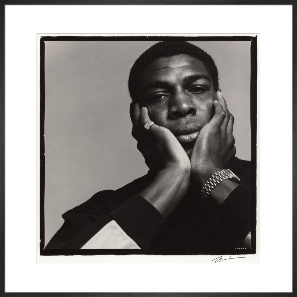 Frank bruno portrait print (art print, extra large, black frame)
