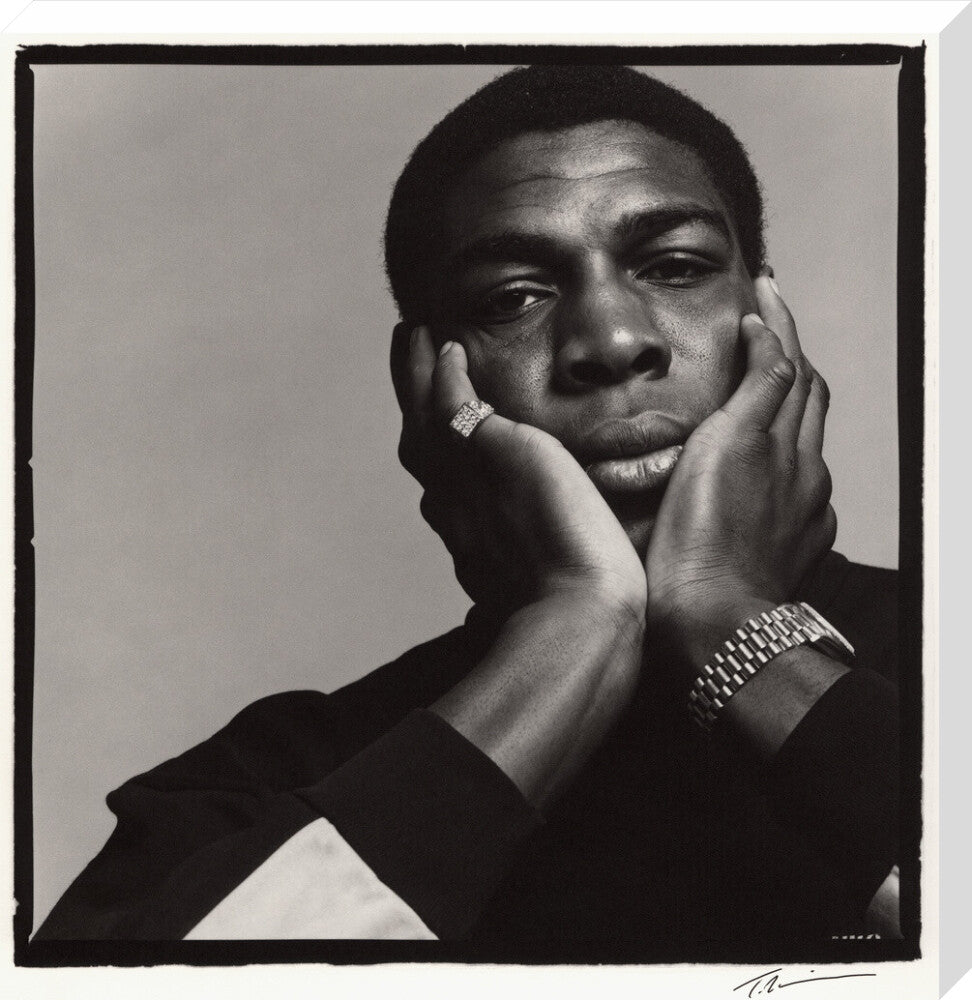 Frank bruno portrait print (stretched canvas, large, no frame)
