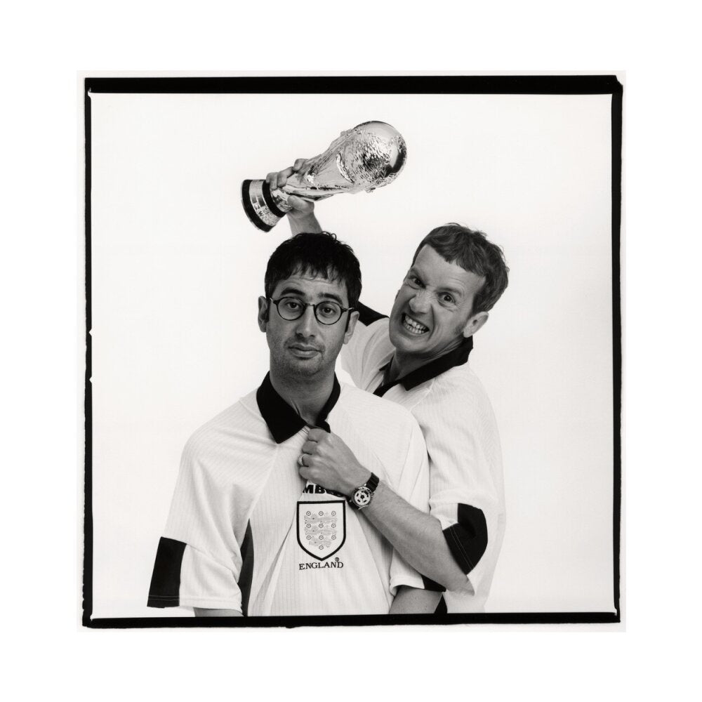 David baddiel; frank skinner portrait print (art print, small, no frame frame)