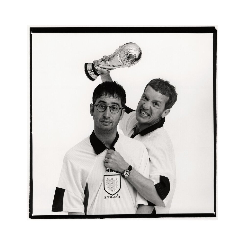 David baddiel; frank skinner portrait print (art print, medium, no frame frame)