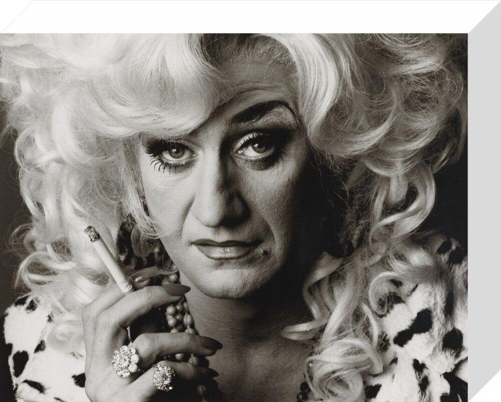 Paul o'grady as lily savage portrait print (stretched canvas, small, no frame)