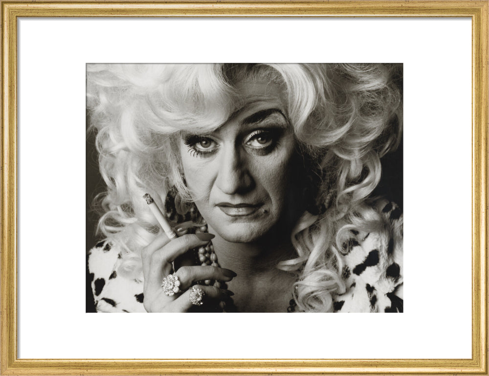 Paul o'grady as lily savage portrait print (art print, medium, gold frame)