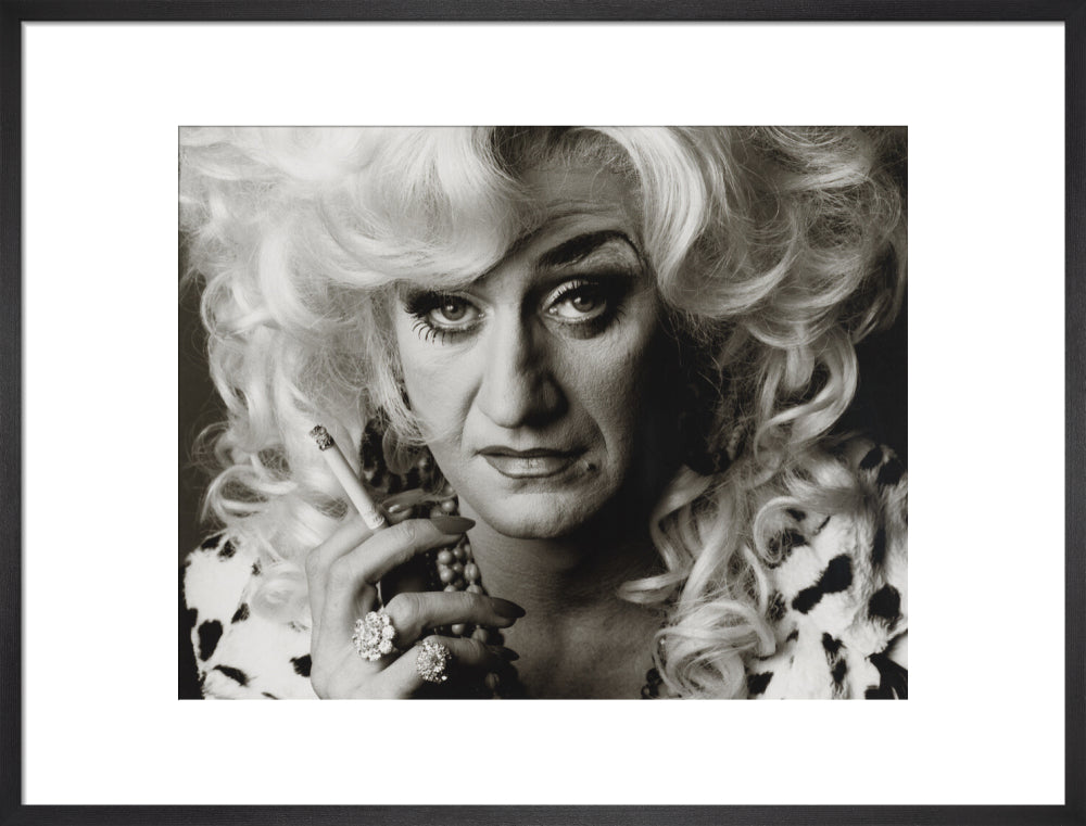 Paul o'grady as lily savage portrait print (art print, large, black frame)