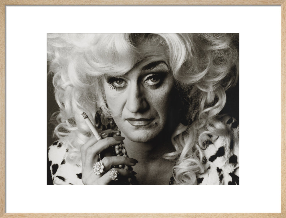 Paul o'grady as lily savage portrait print (art print, large, natural frame)