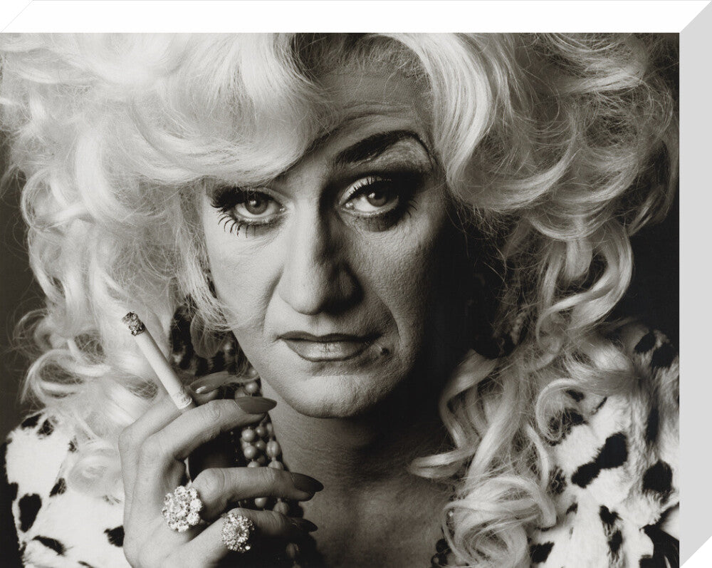 Paul o'grady as lily savage portrait print (stretched canvas, medium, no frame)