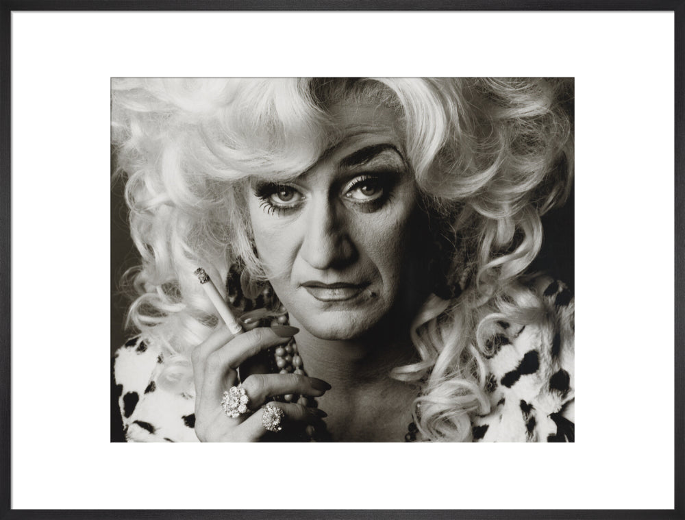 Paul o'grady as lily savage portrait print (art print, extra large, black frame)