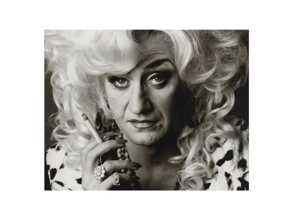Paul o'grady as lily savage portrait print (art print, small, no frame)