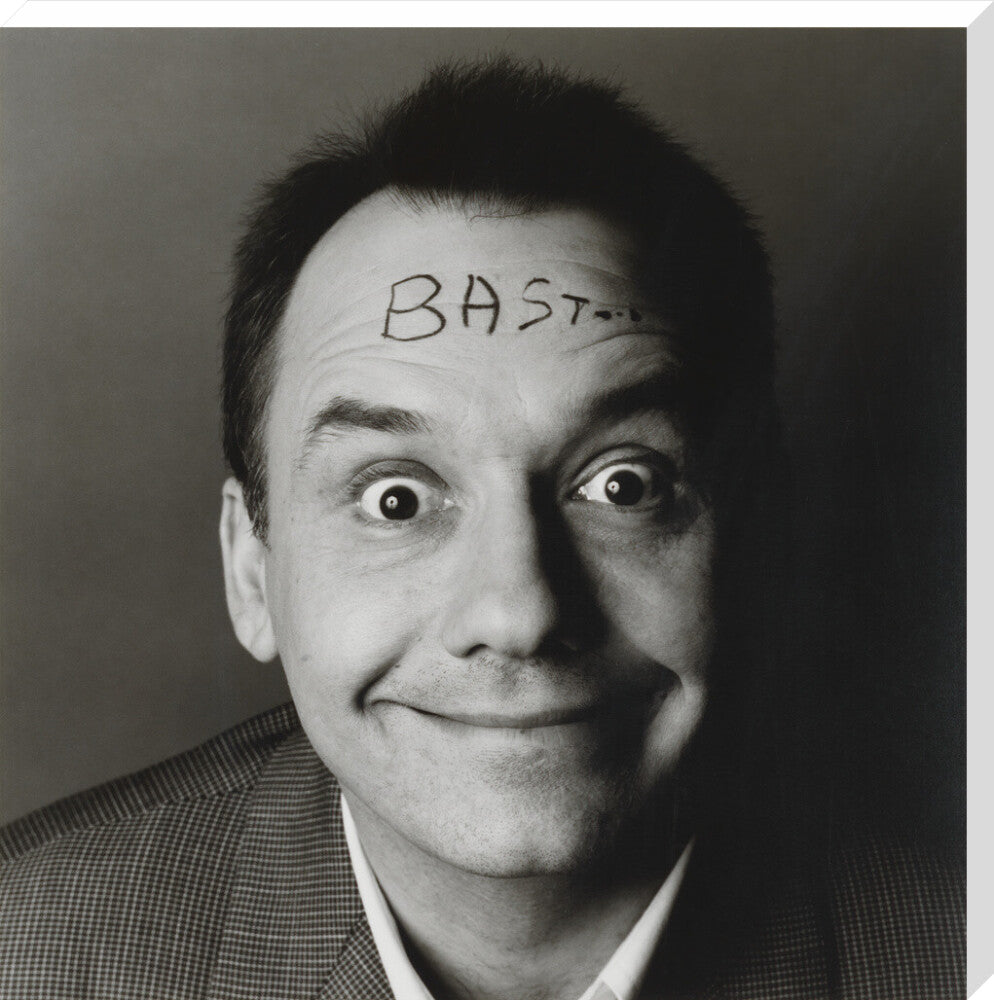Bob mortimer portrait print (stretched canvas, extra large, no frame frame)