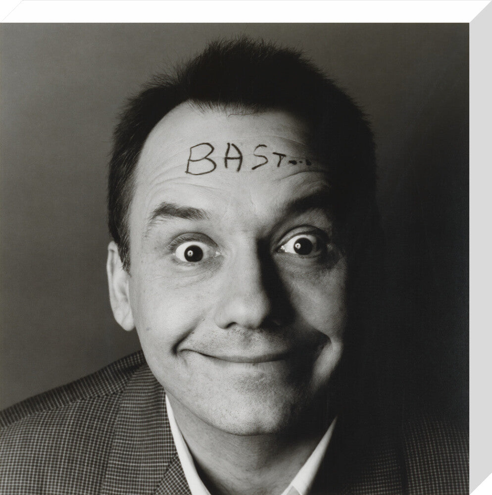 Bob mortimer portrait print (stretched canvas, medium, no frame frame)