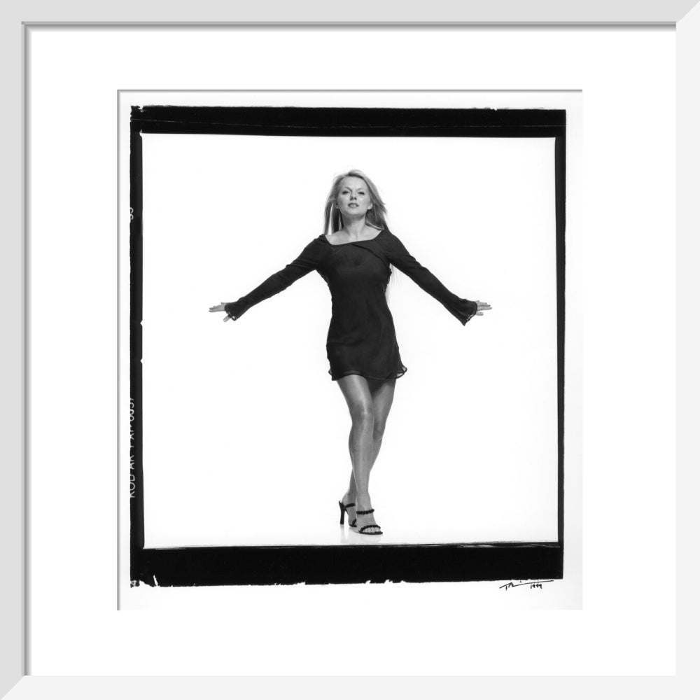 Geri halliwell portrait print (art print, small, white frame)