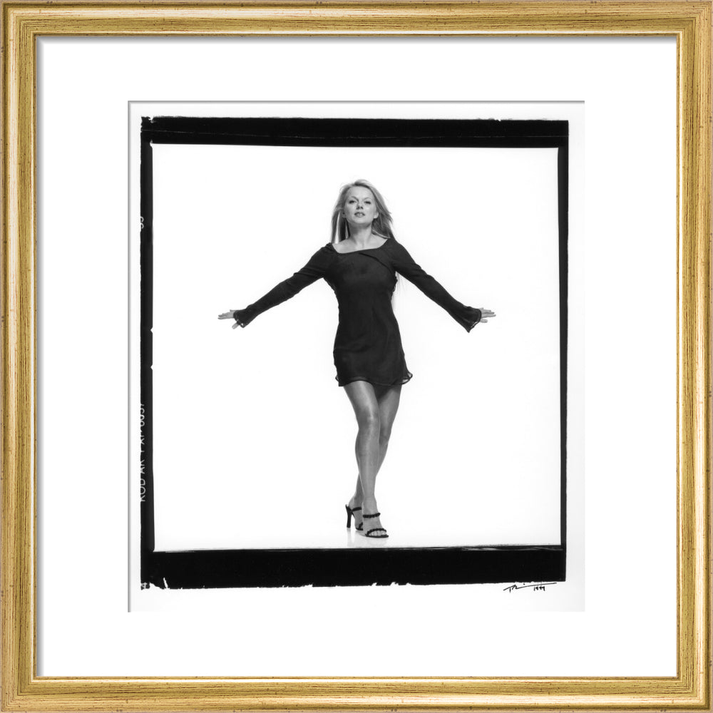 Geri halliwell portrait print (art print, small, gold frame)