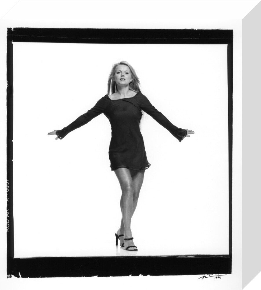 Geri halliwell portrait print (stretched canvas, small, no frame)