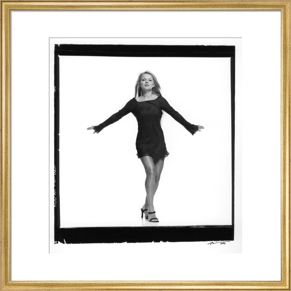 Geri halliwell portrait print (art print, medium, gold frame)