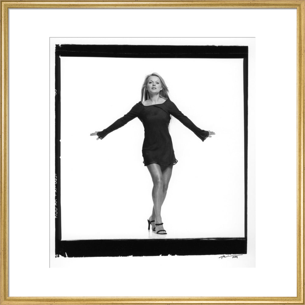 Geri halliwell portrait print (art print, large, gold frame)