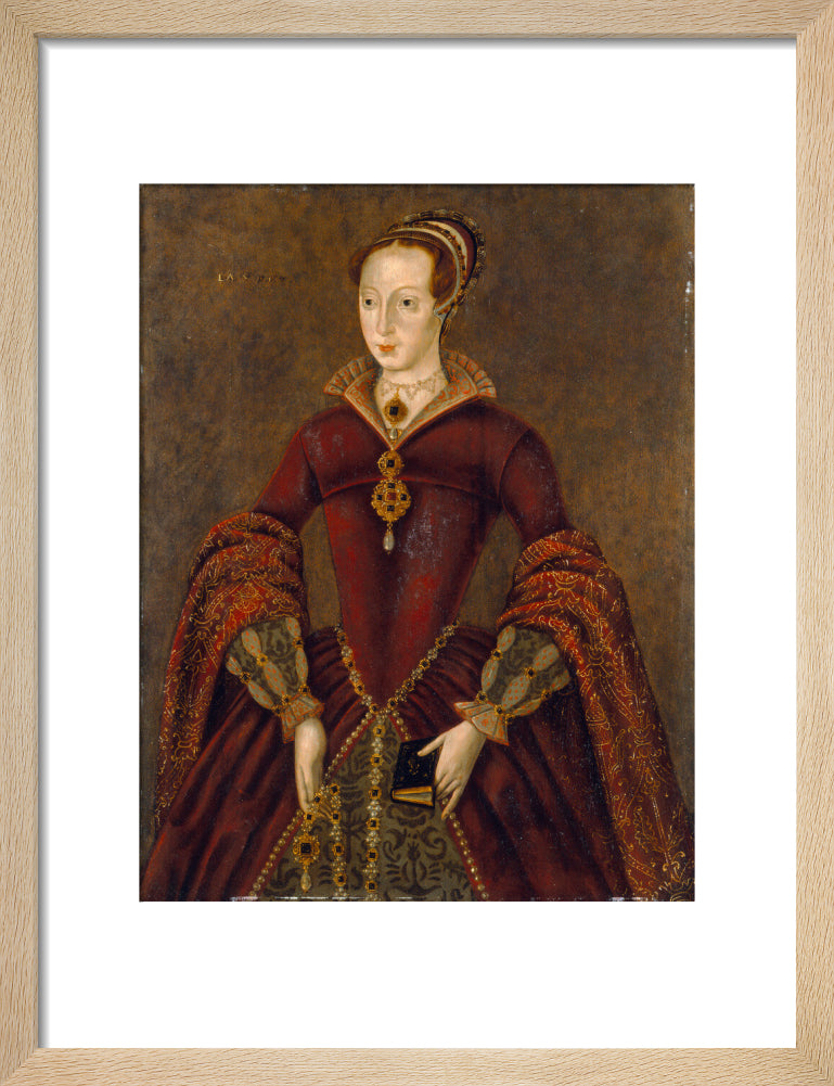 Lady jane grey portrait print (art print, small, natural frame)
