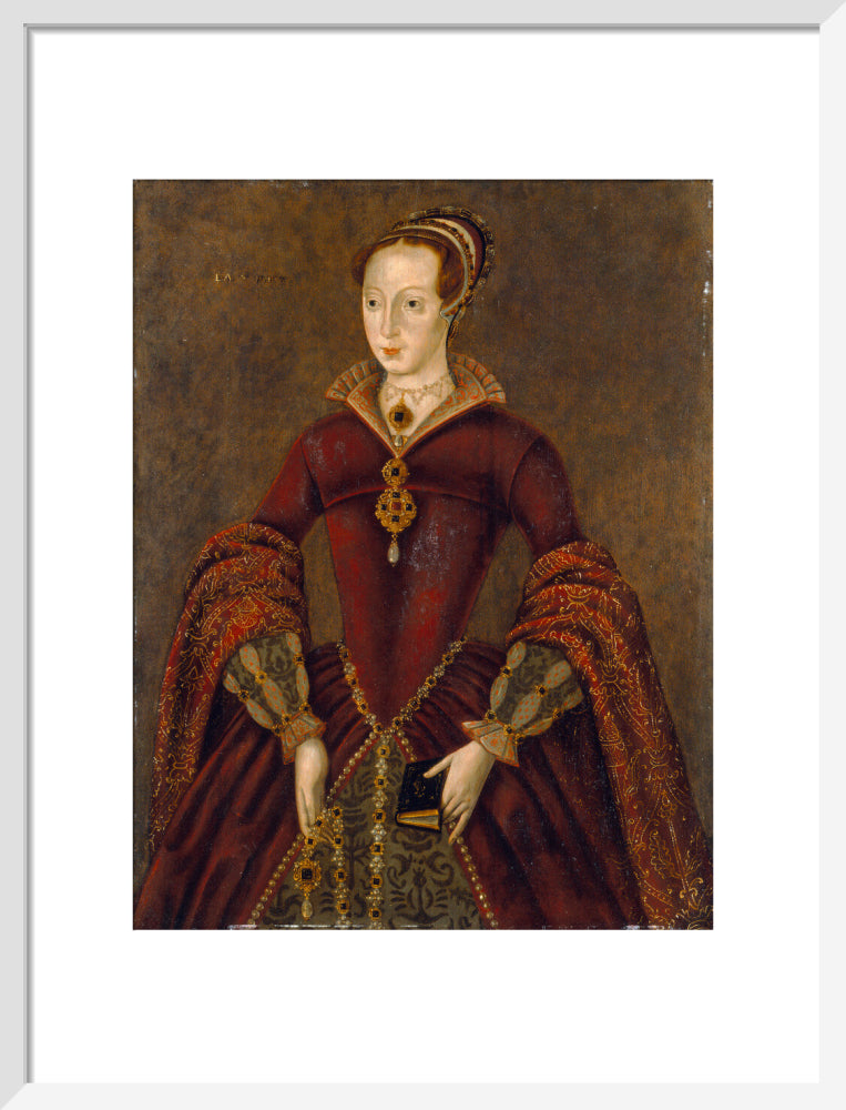 Lady jane grey portrait print (art print, medium, white frame)